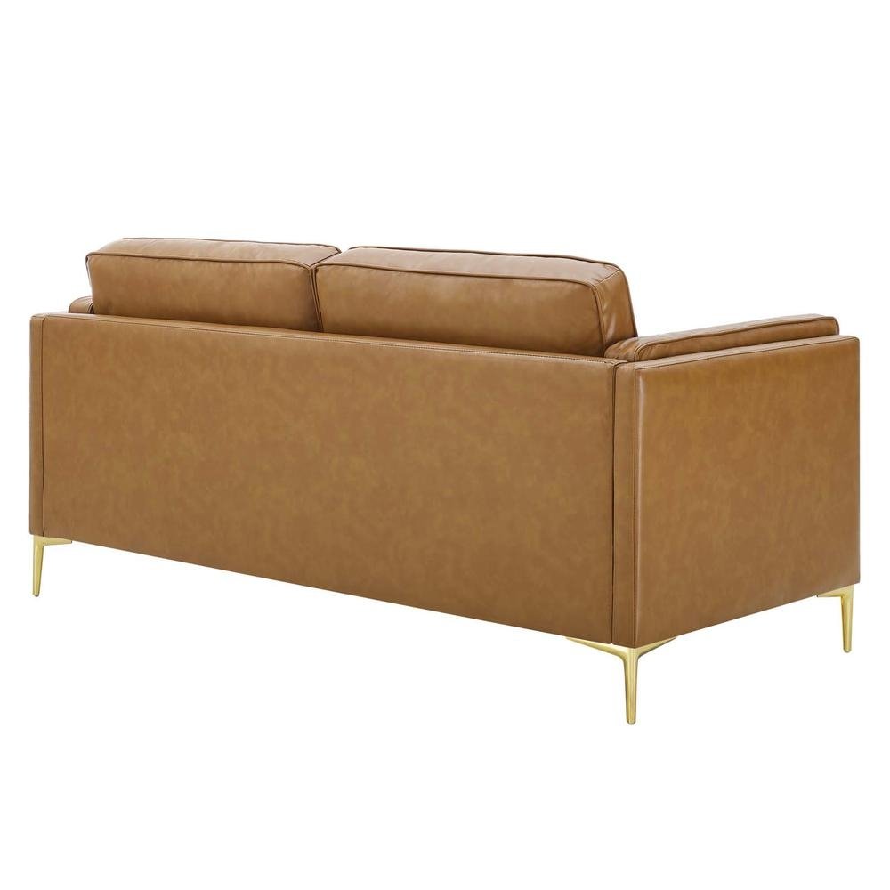 Kaiya Vegan Leather Sofa - Tan EEI-4455-TAN - The Room Store