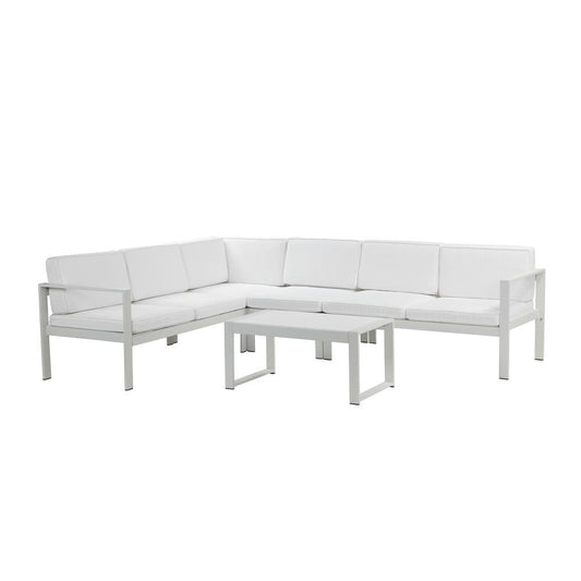 Karen 5 Piece Sectional White - The Room Store