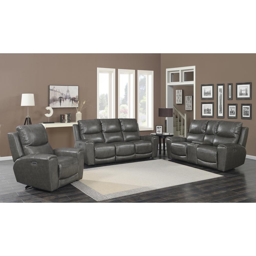 Laurel Power Reclining Sofa - Grey - The Room Store