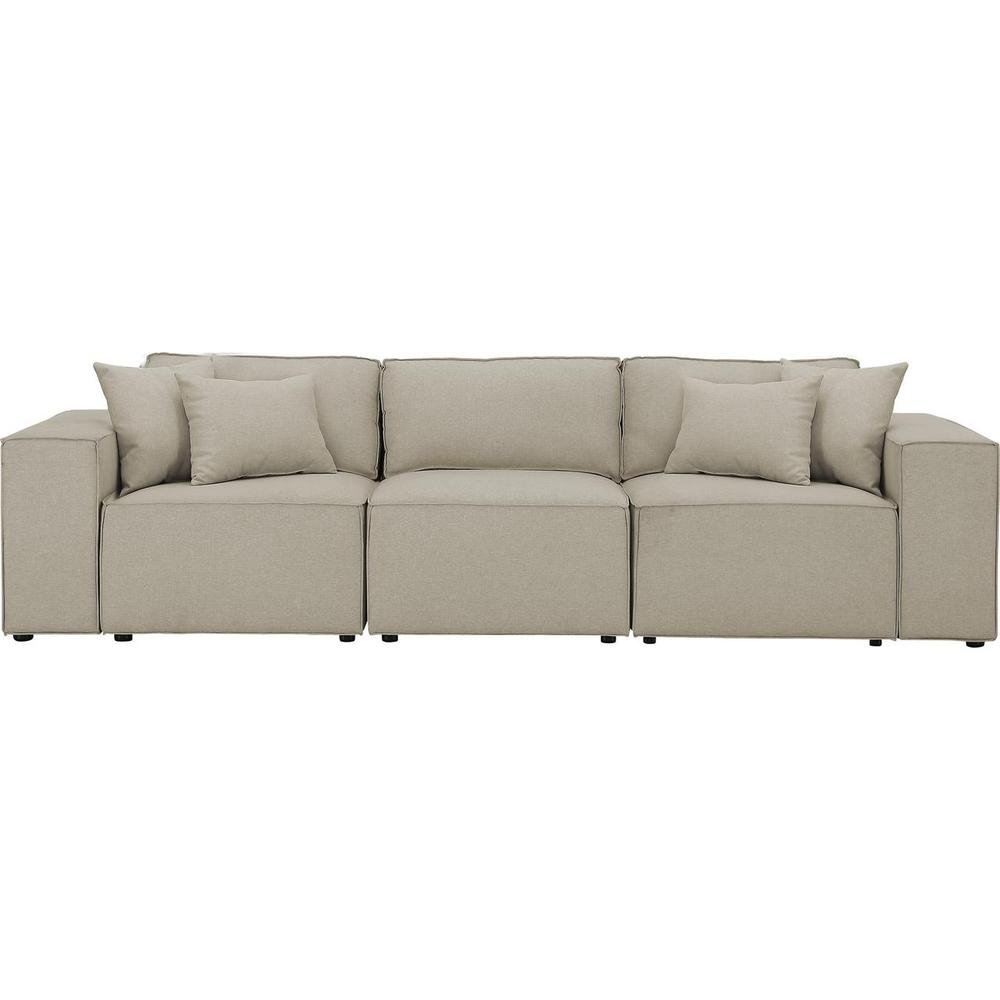 LILOLA Annabel Sofa in Beige Linen - The Room Store
